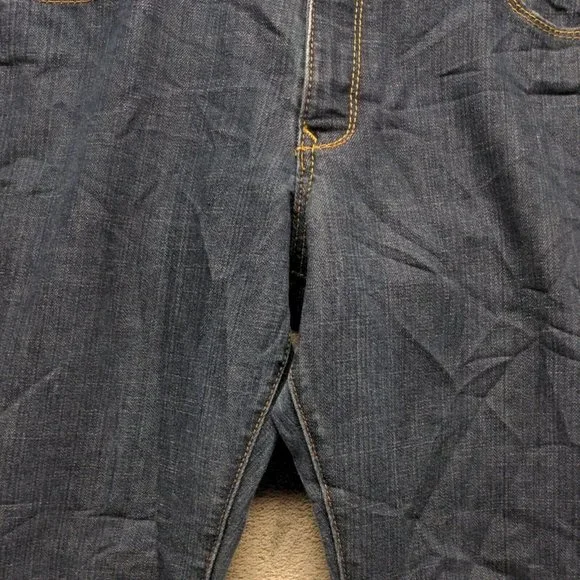 The Flirt Women Jeans Mid Rise Bootcut Leg Blue Dark Wash W:38 L:30 - Picture 6 of 16